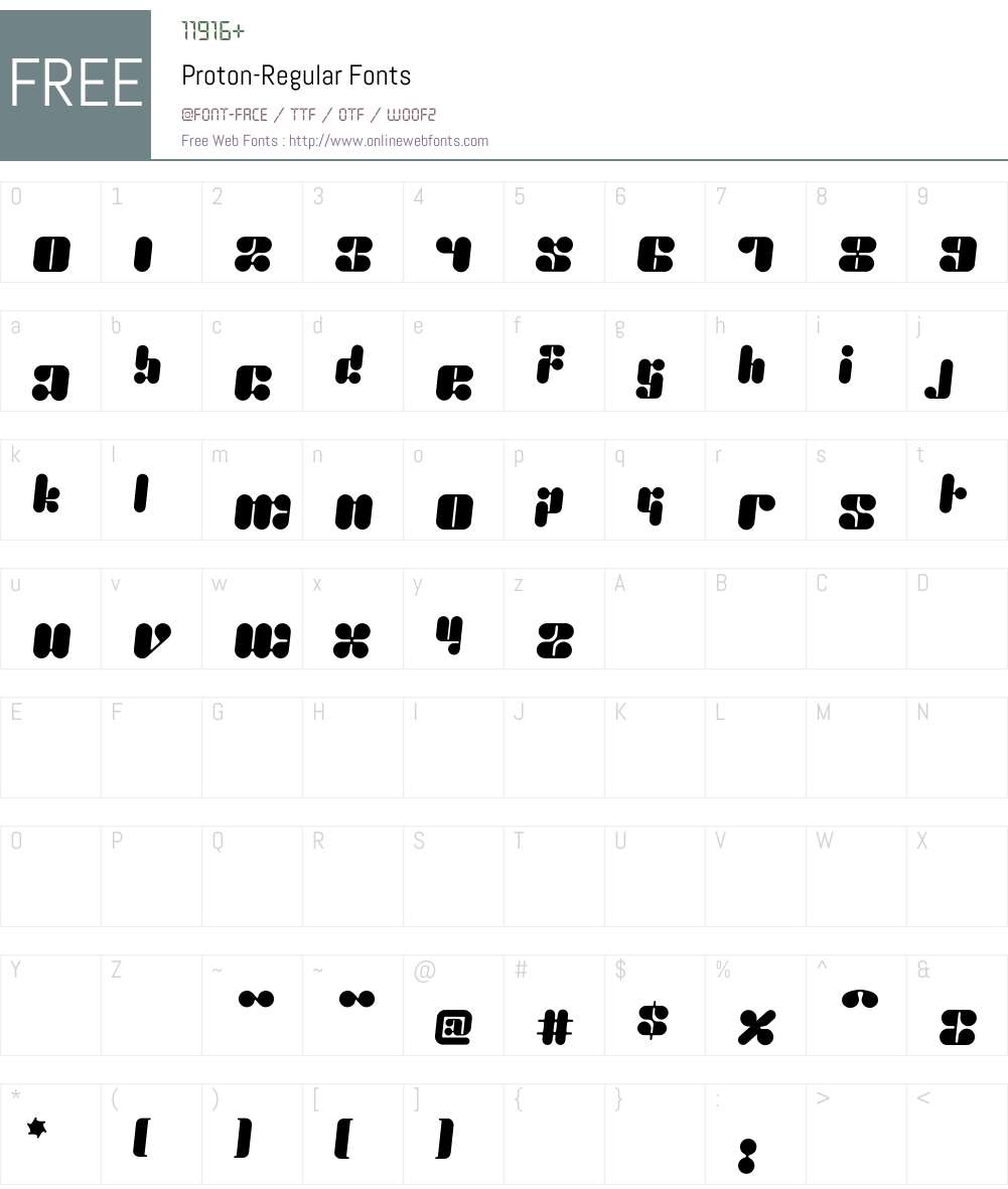 Proton Font Screenshots
