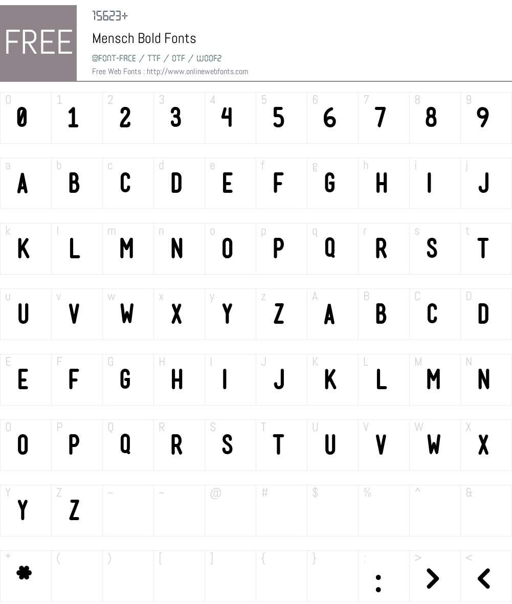 Mensch Font Screenshots