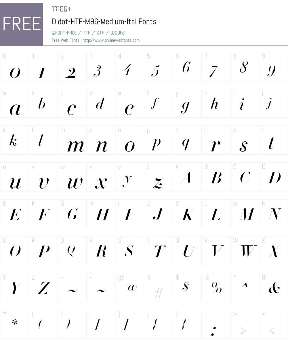 Didot Font Screenshots