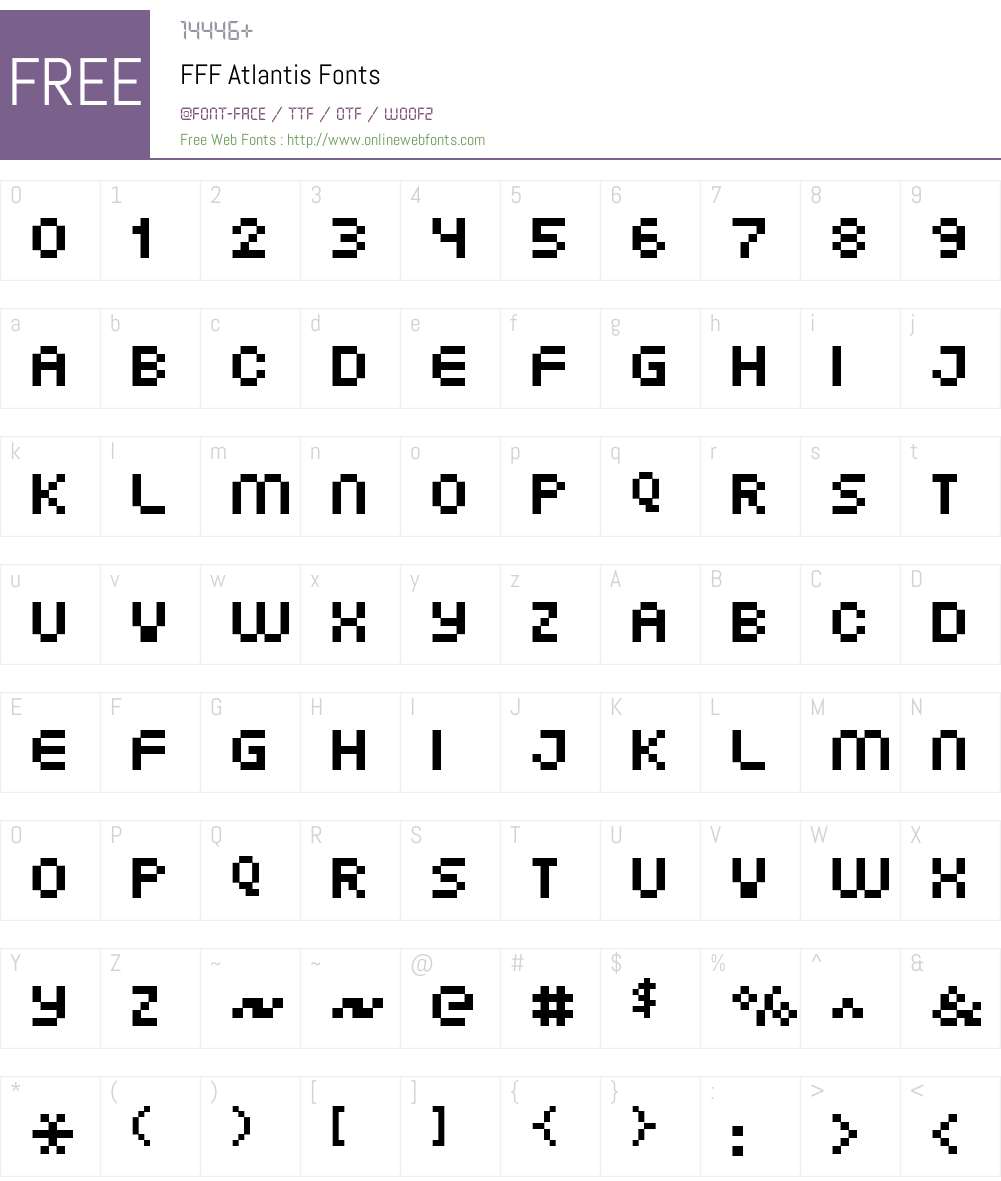 FFF Atlantis Font Screenshots