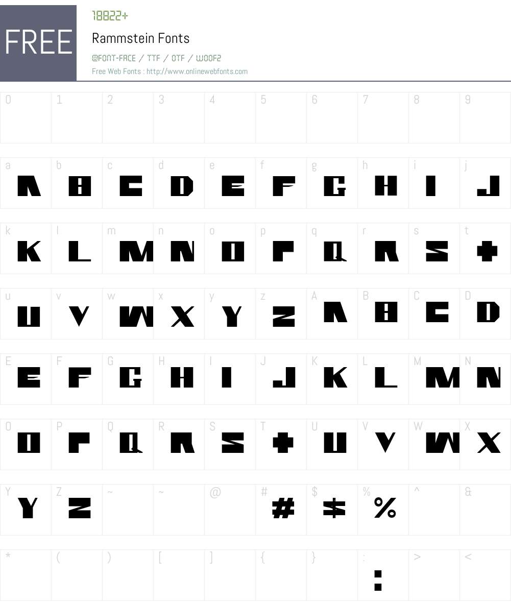 Rammstein by Wojciech Font Screenshots