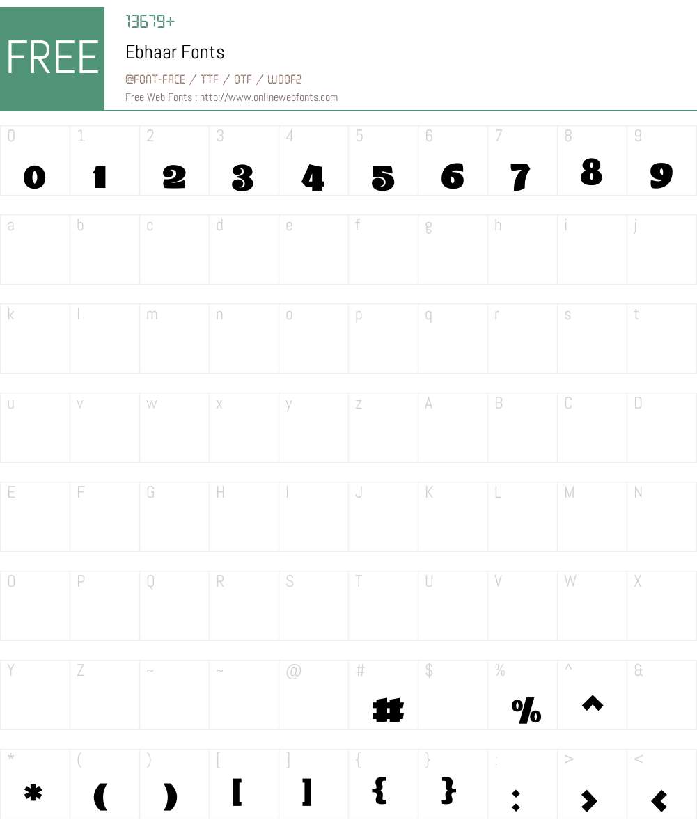 Ebhaar Font Screenshots