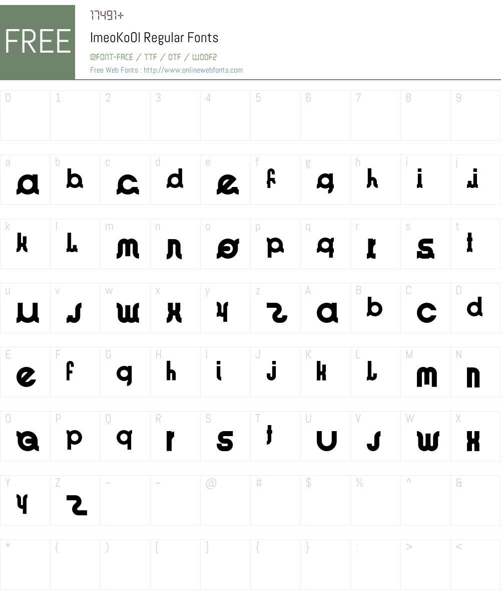 ImeoKoOl Font Screenshots