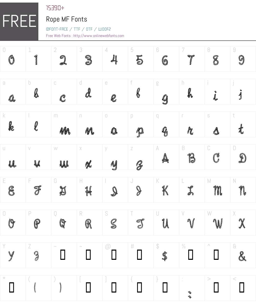 Rope MF Font Screenshots