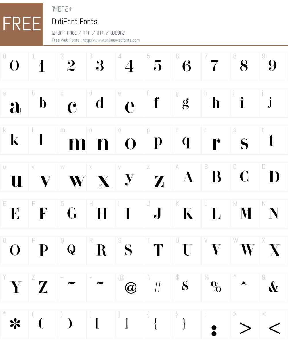 Didi Font Screenshots