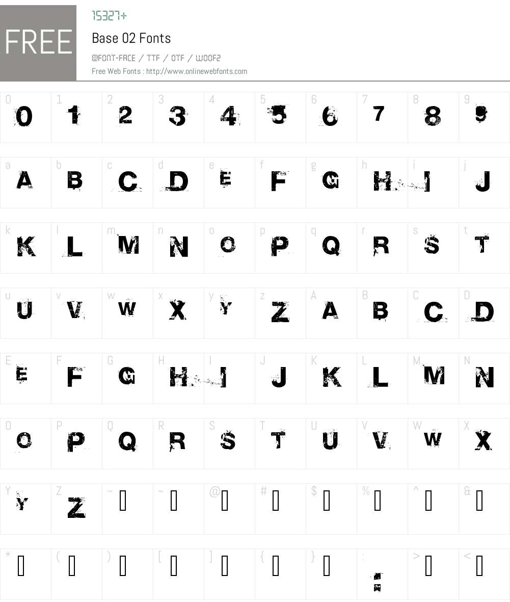 Base 02 Font Screenshots