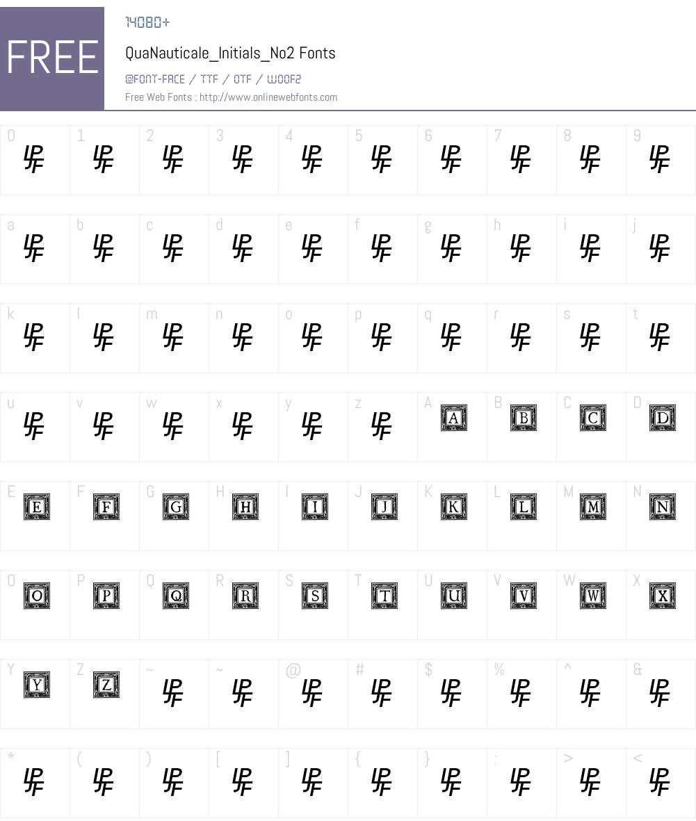 QuaNauticale_Initials_No2 Font Screenshots
