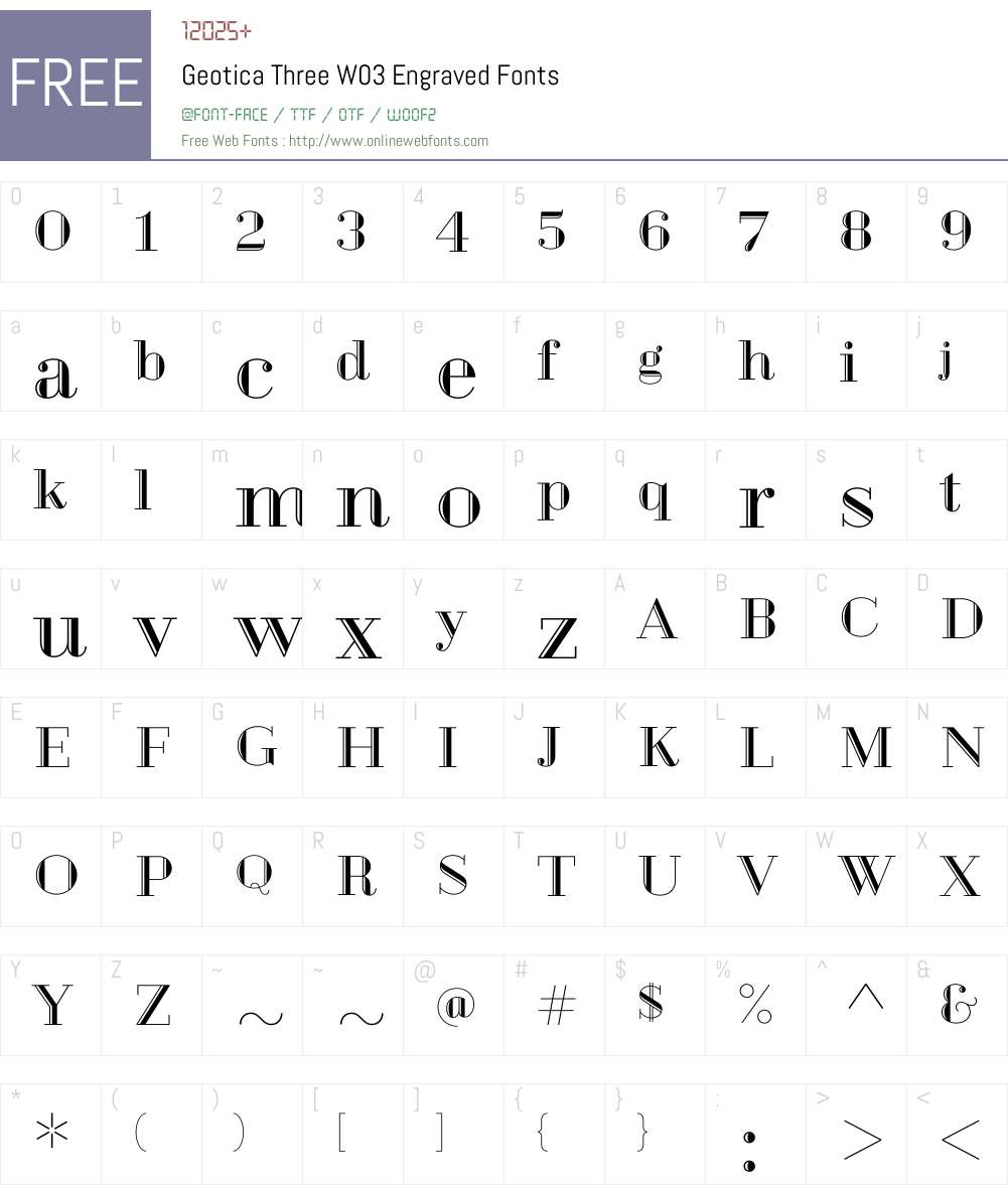 Geotica Font Screenshots
