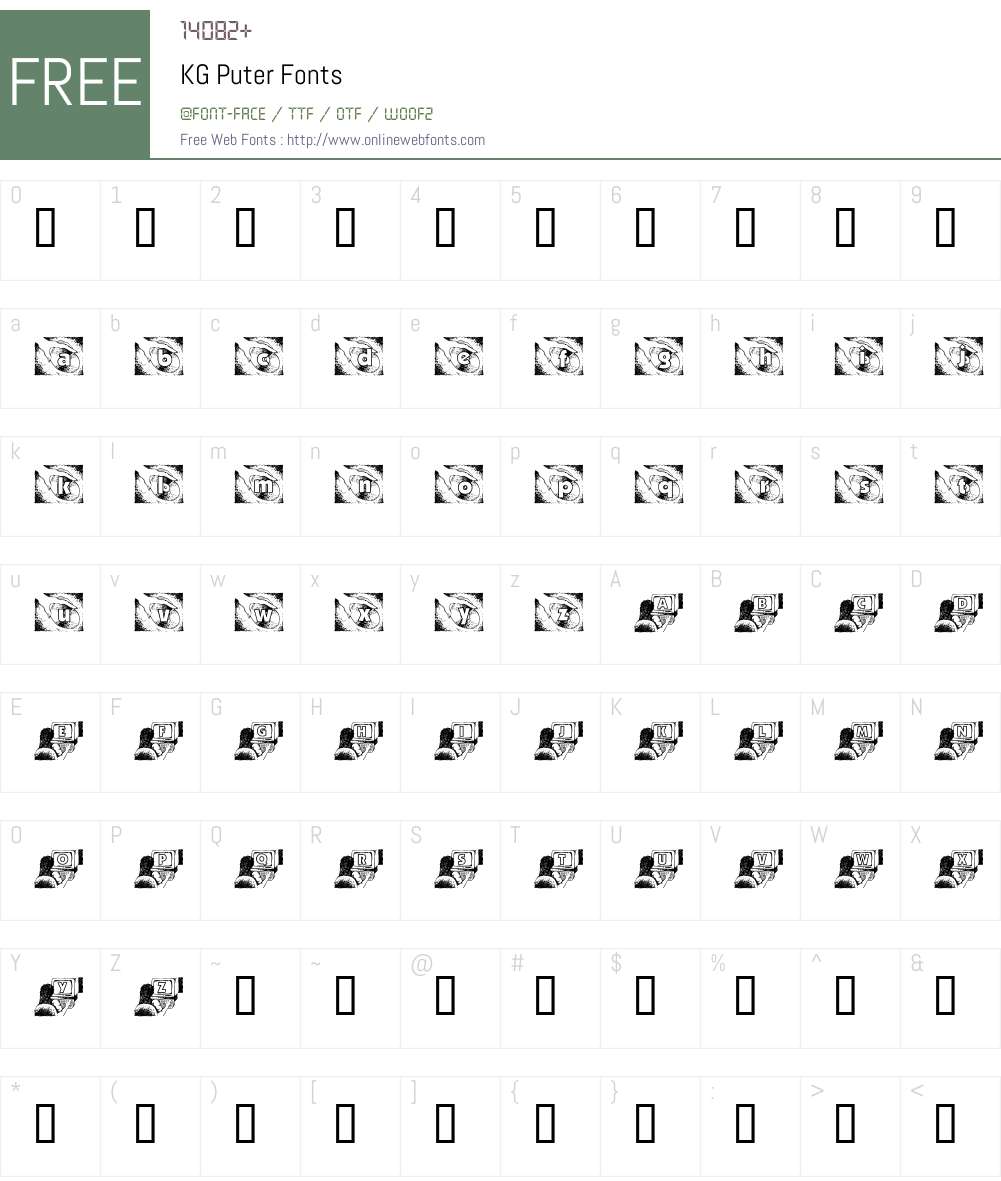 KG Puter Font Screenshots