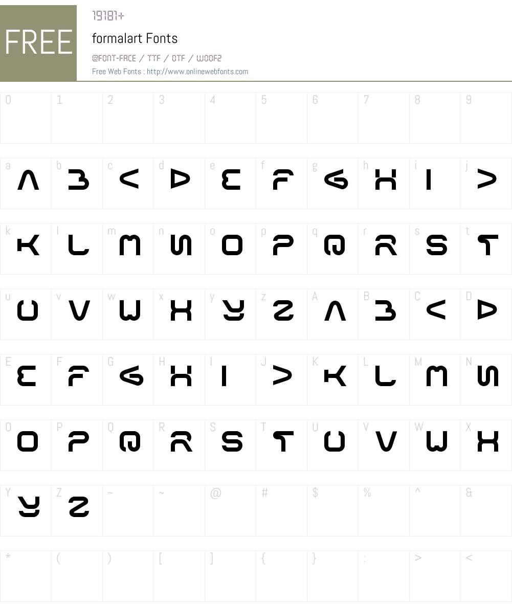 formalart Font Screenshots