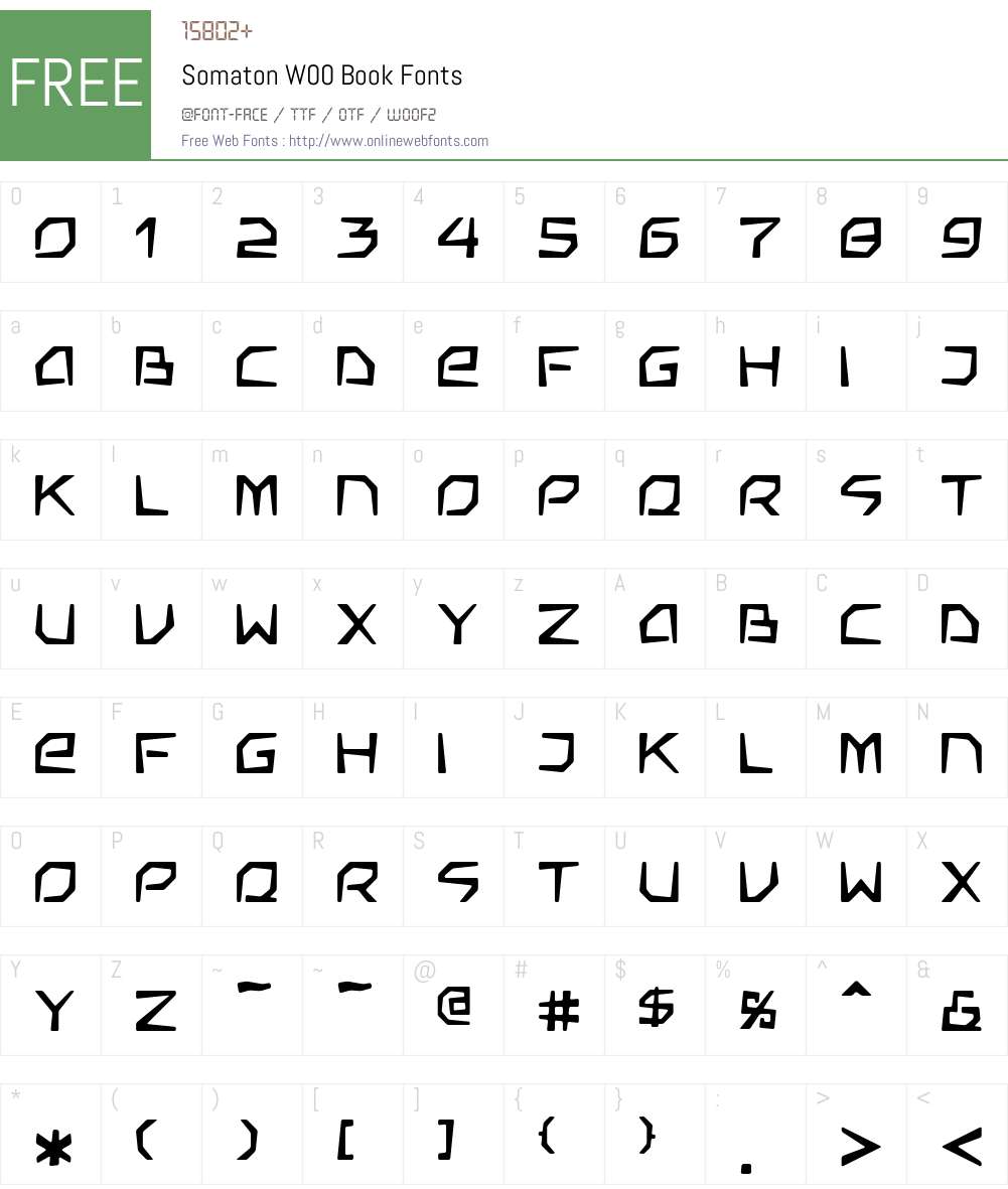 SomatonW00-Book Font Screenshots