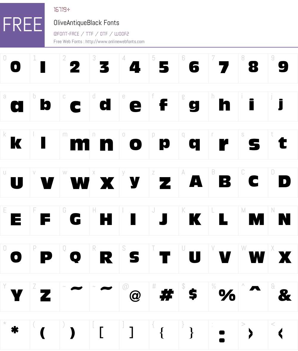 Olive Font Screenshots