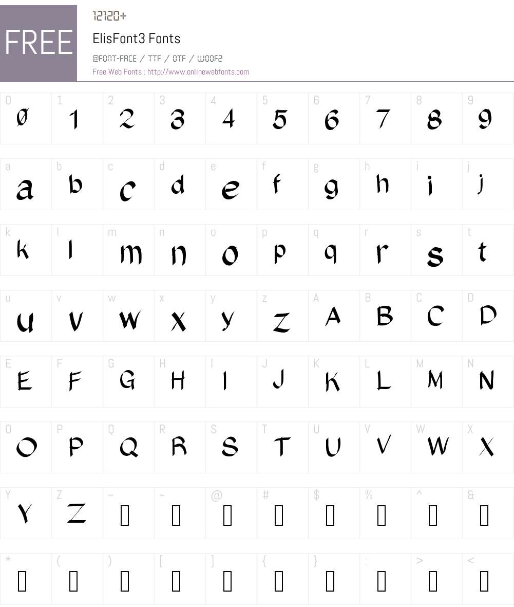 ElisFont3 Font Screenshots