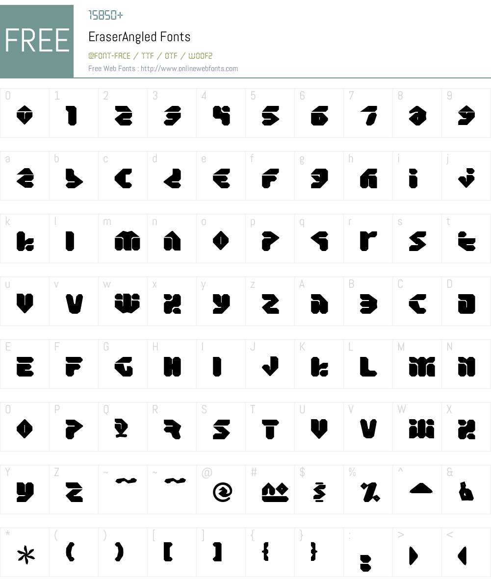 Eraser Font Screenshots