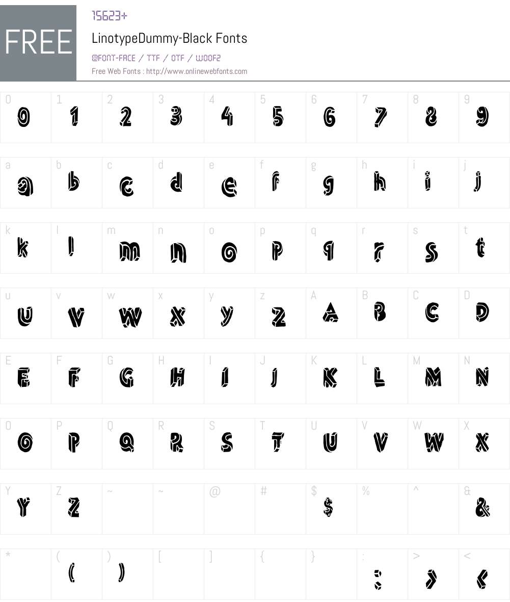 LTDummy Black Font Screenshots
