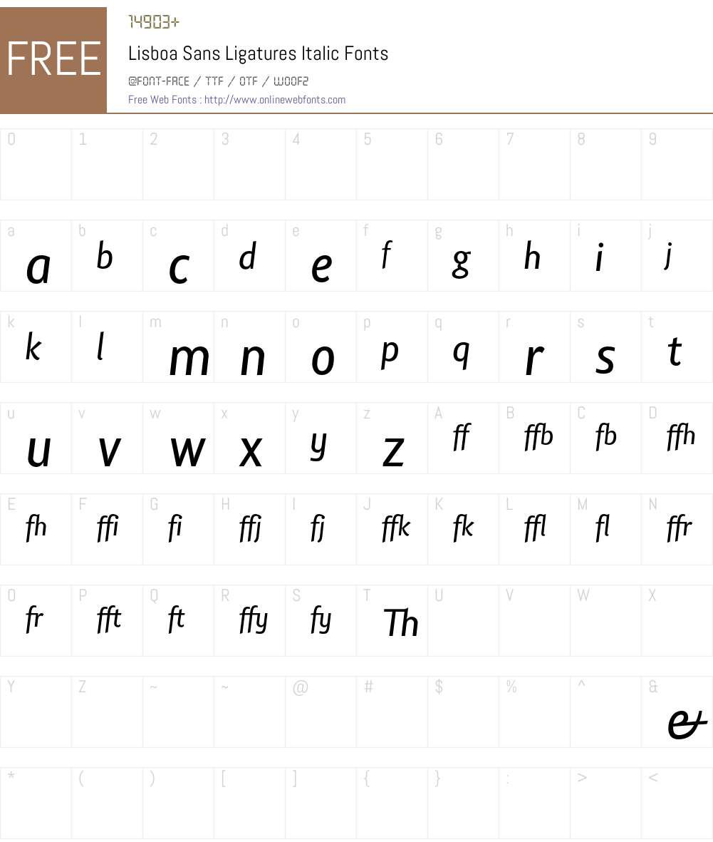 Lisboa Sans Ligatures Font Screenshots