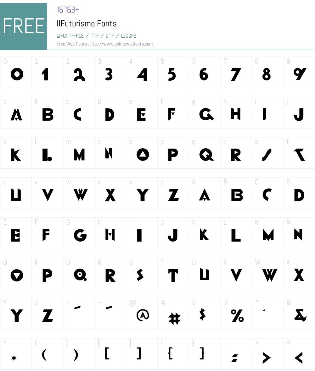 IlFuturismo Font Screenshots