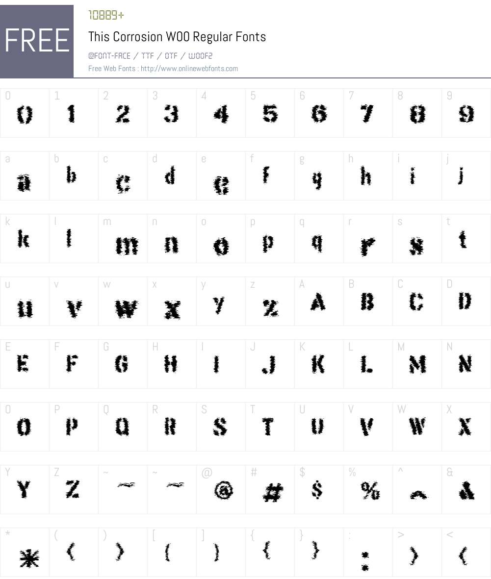 This Corrosion Font Screenshots