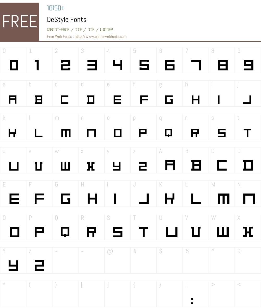 DeStyle Font Screenshots