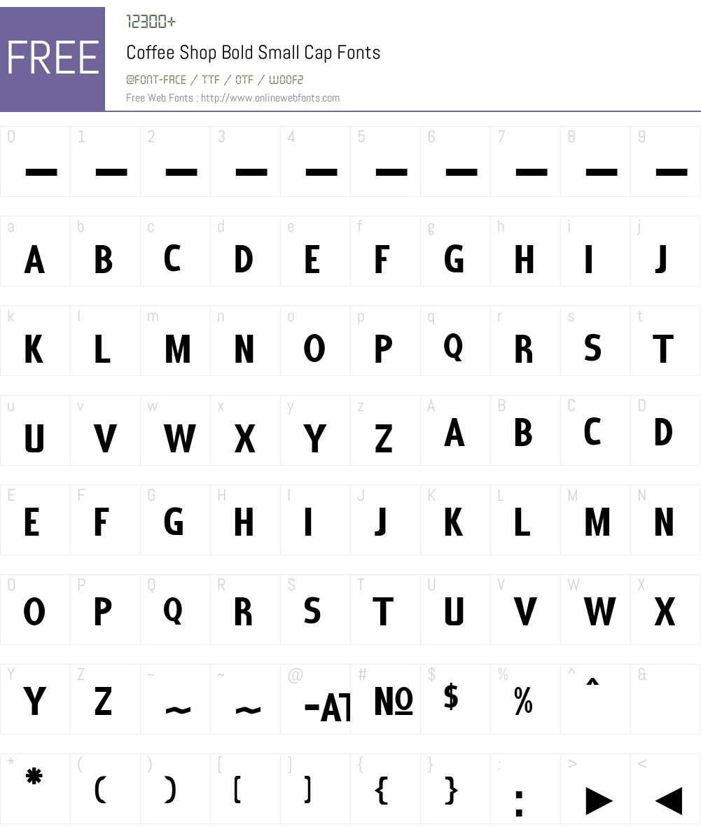 Coffee Shop Font Screenshots