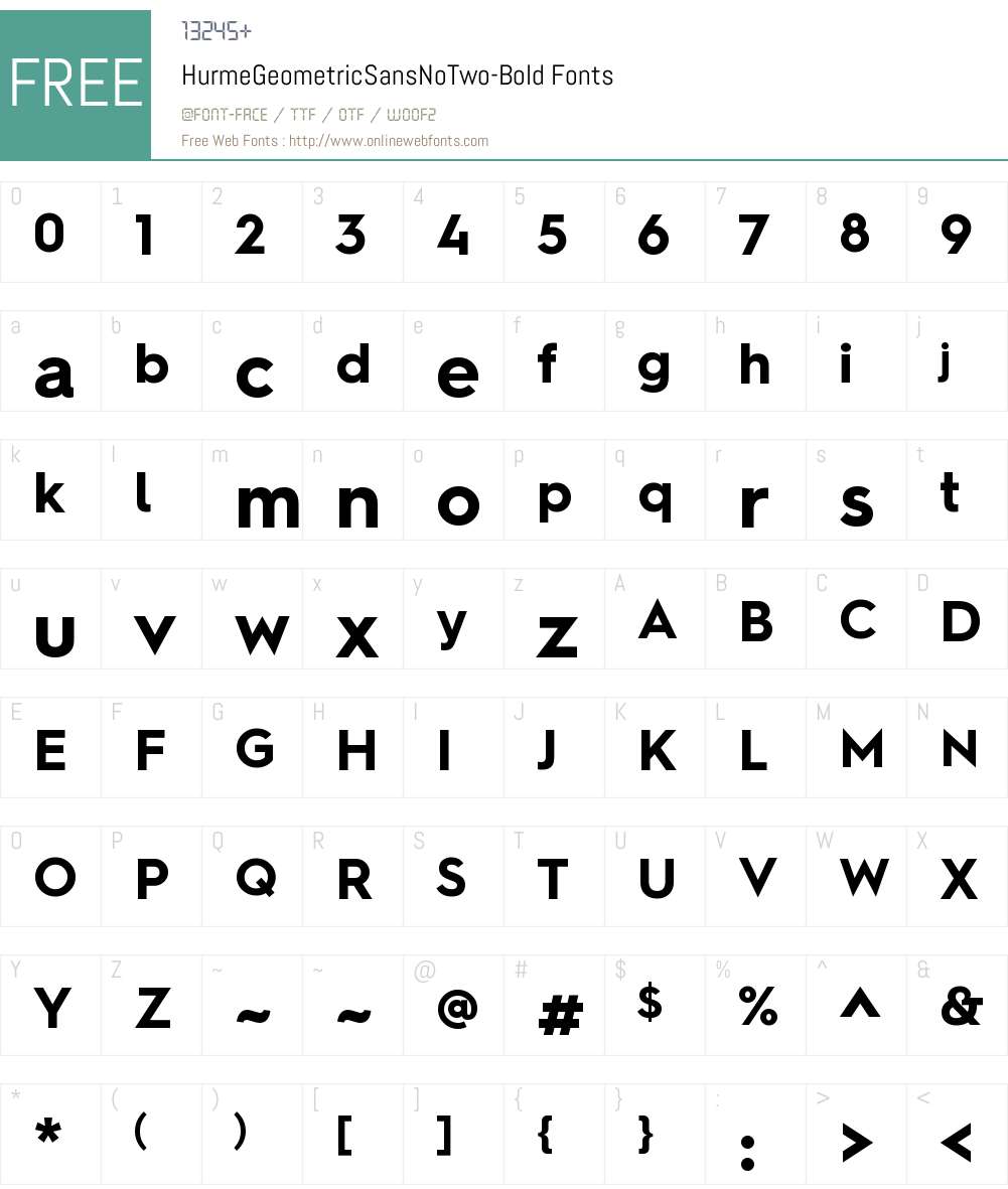 Hurme Geometric Sans No Two Font Screenshots