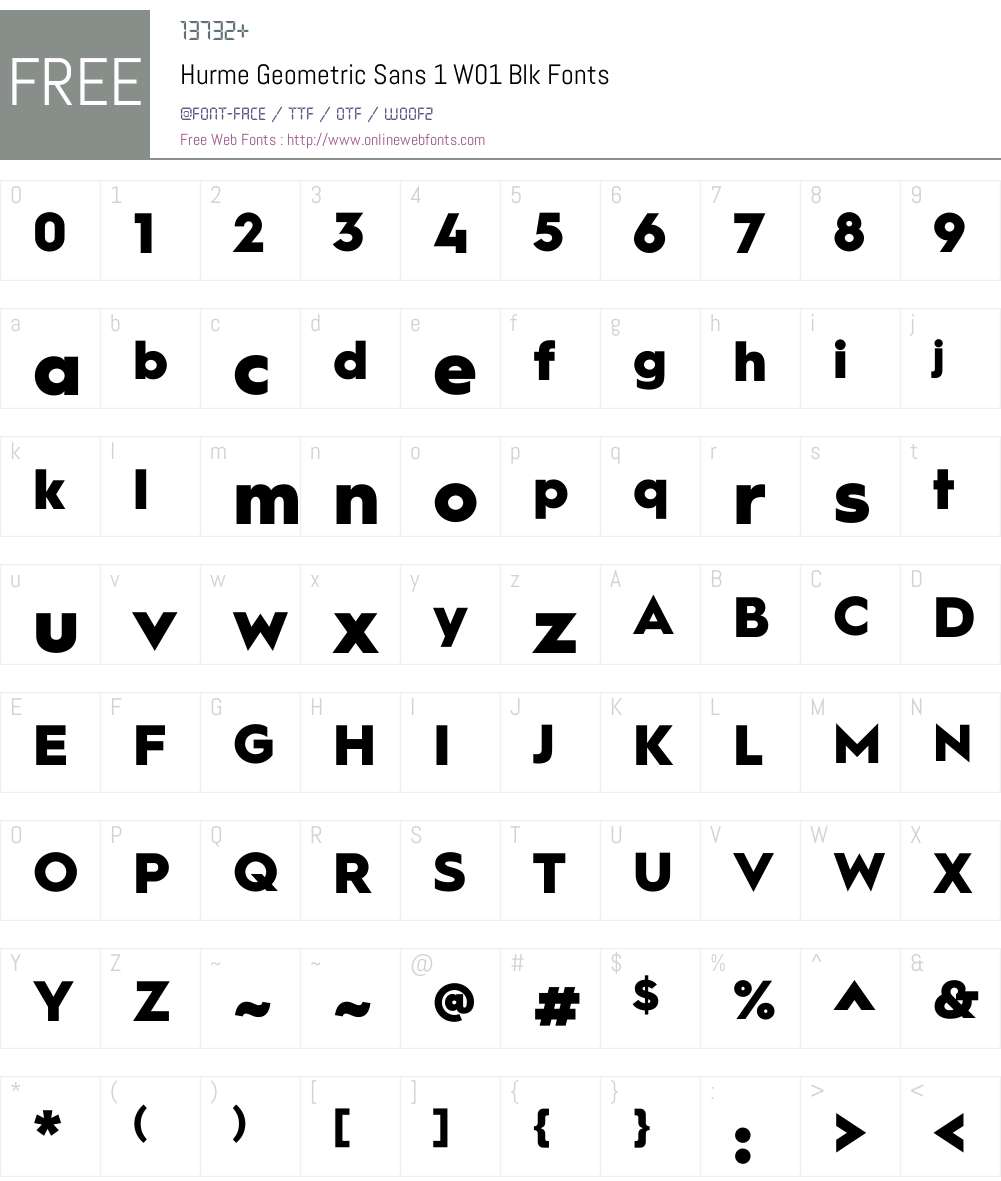 HurmeGeometricSans1W01-Blk Font Screenshots