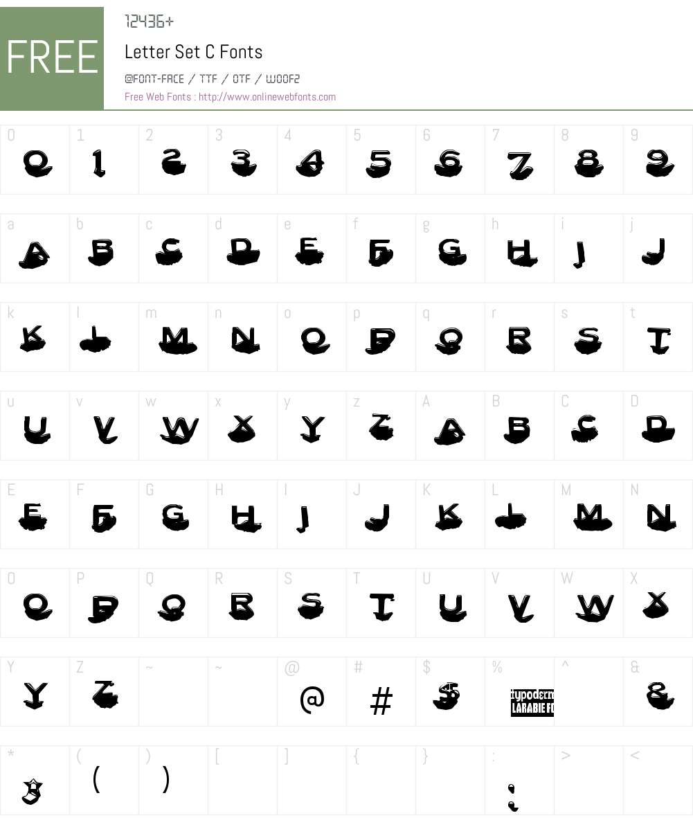 Letter Set C Font Screenshots