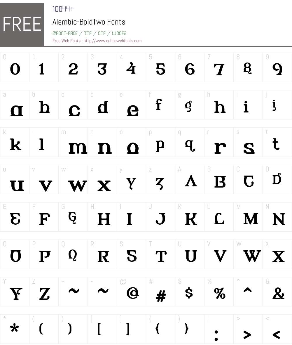 Alembic Font Screenshots