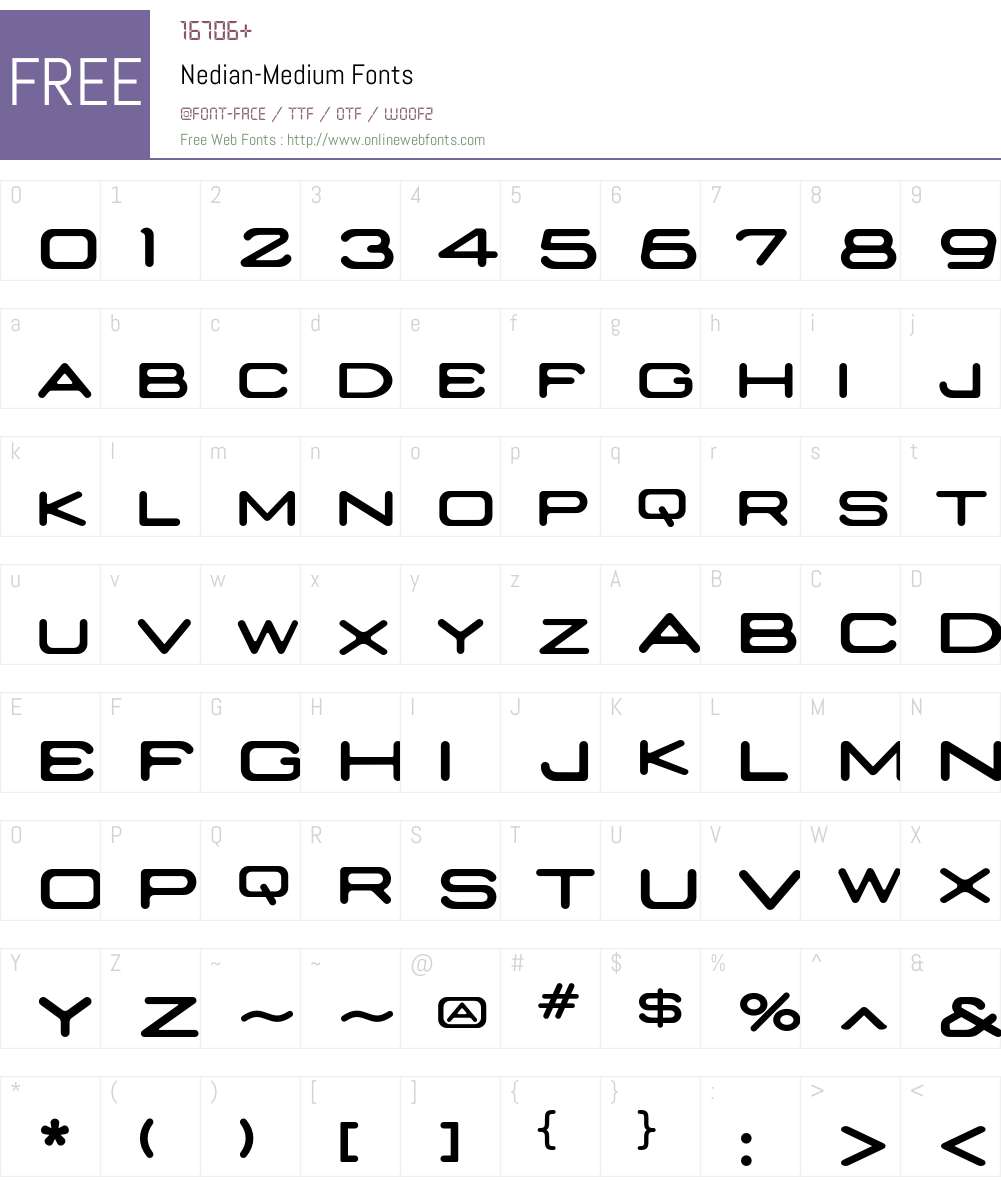 Nedian Font Screenshots