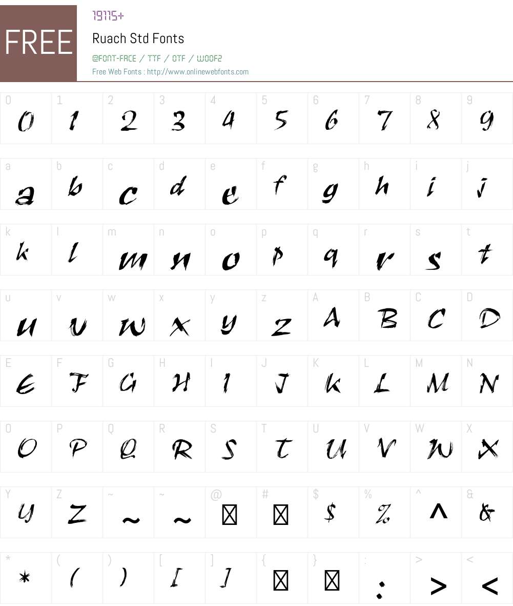Ruach Std Font Screenshots