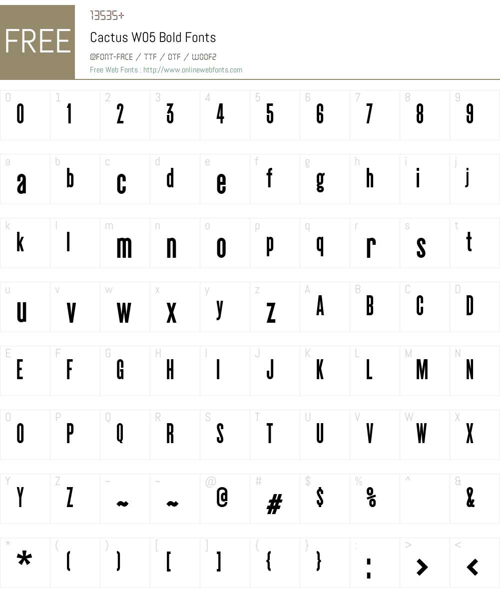 CactusW05-Bold Font Screenshots