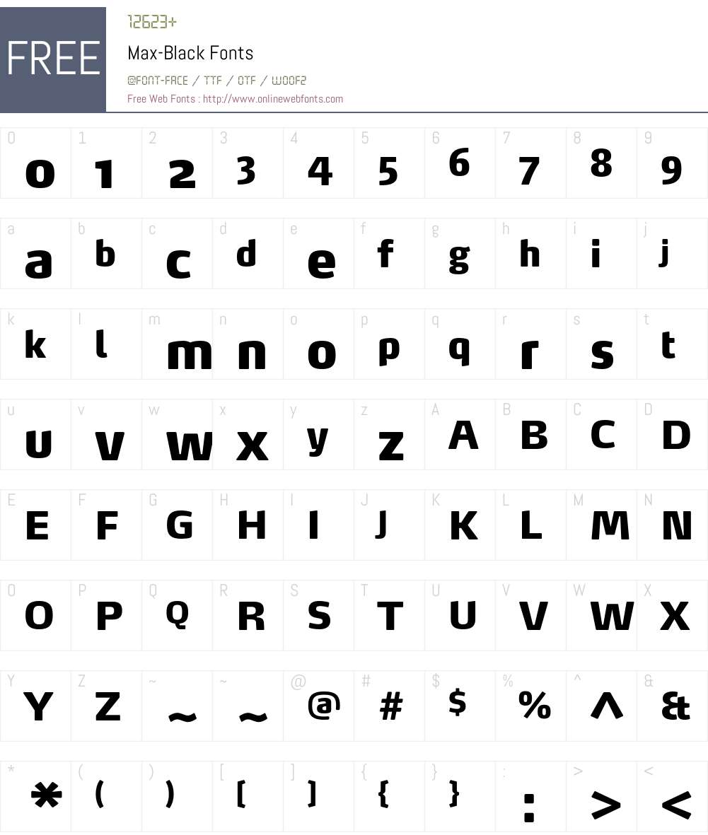 Max-Black Font Screenshots