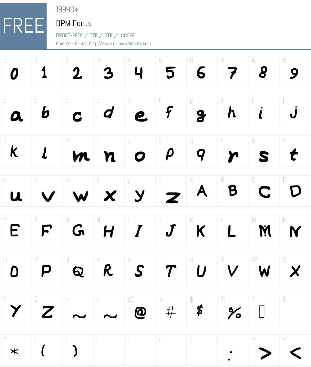 OPM Font Screenshots