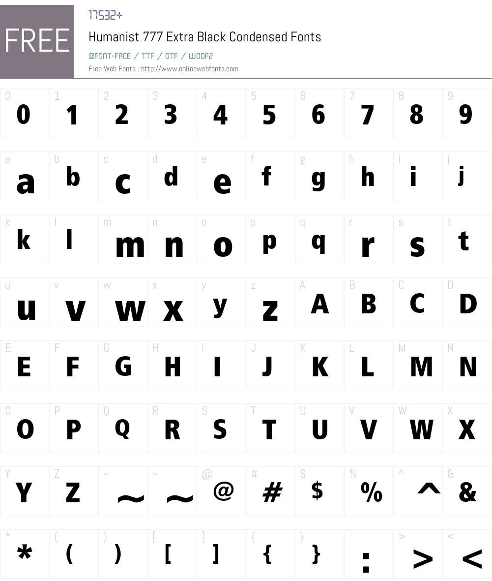 Humanist 777 Font Screenshots