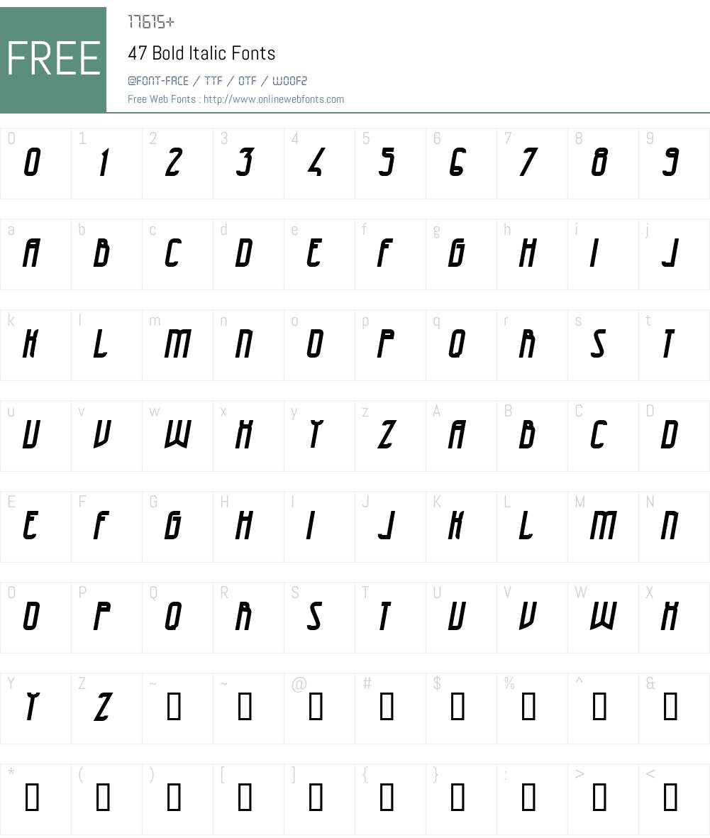 47 Font Screenshots