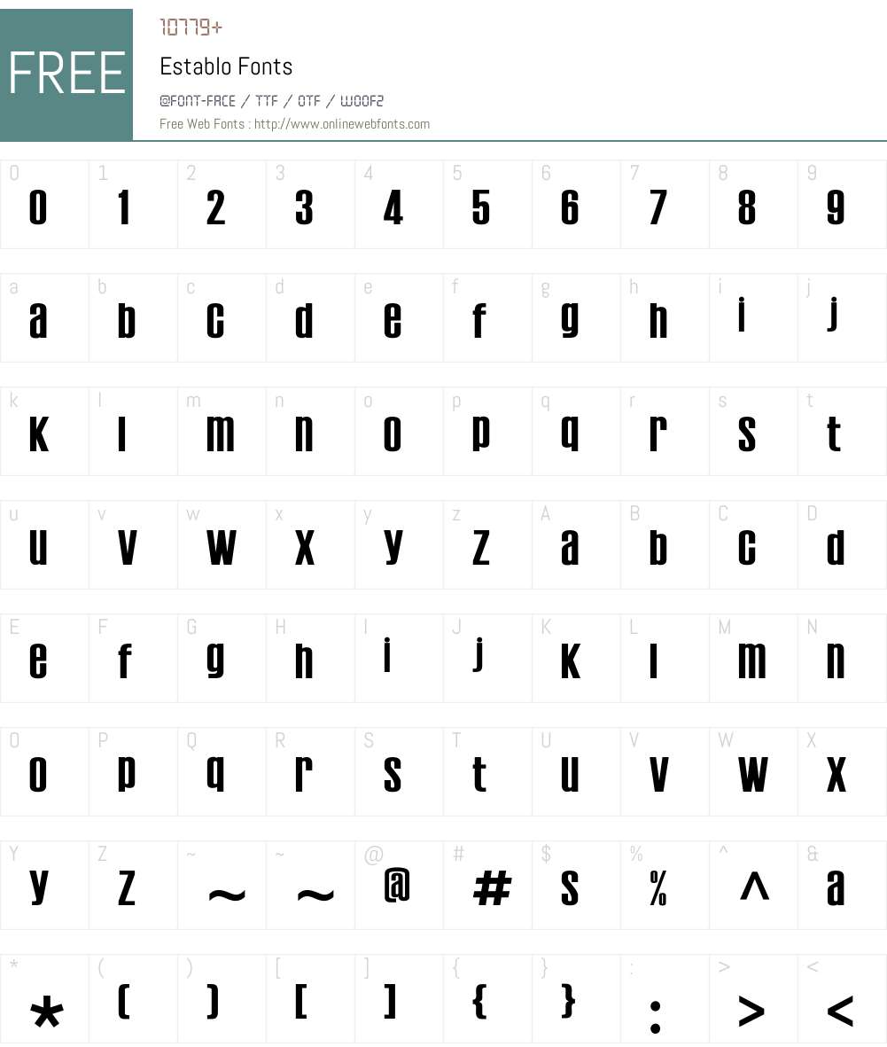 Establo Font Screenshots