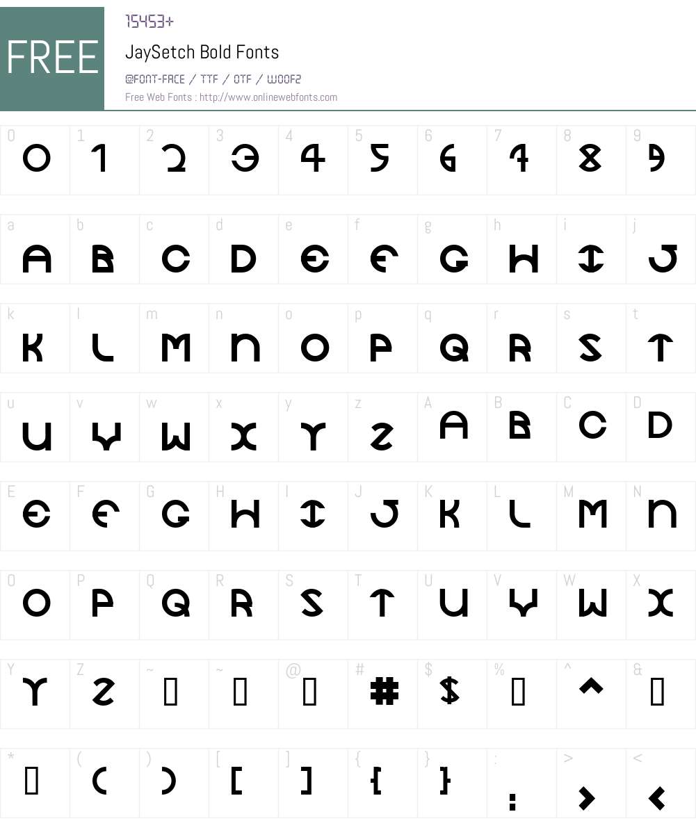 JaySetch Font Screenshots