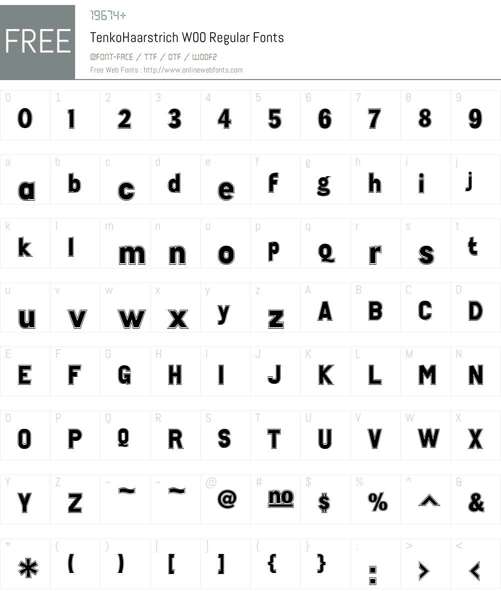 Tenko Font Screenshots