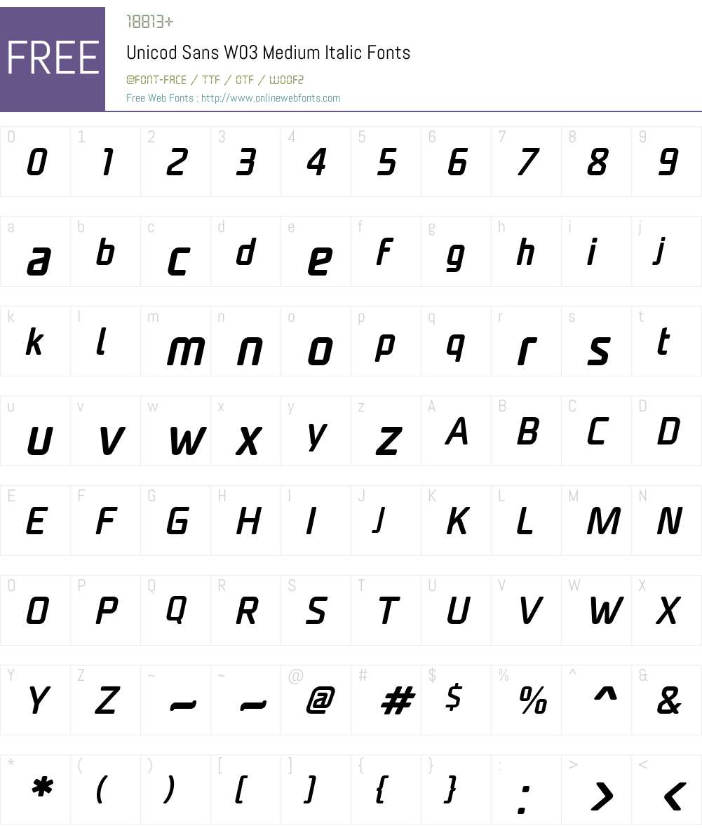 Unicod Sans Font Screenshots