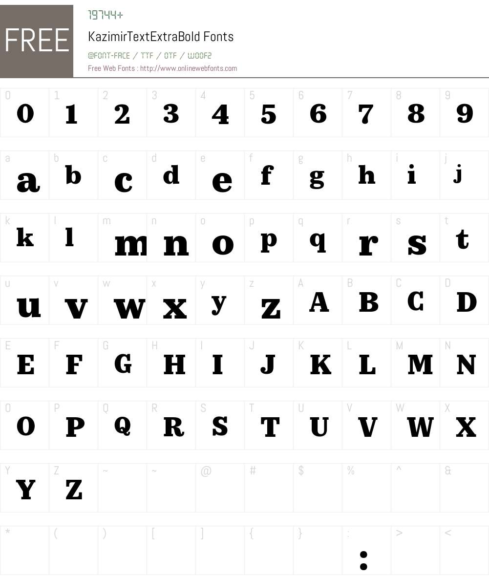 KazimirText ExtraBold Font Screenshots