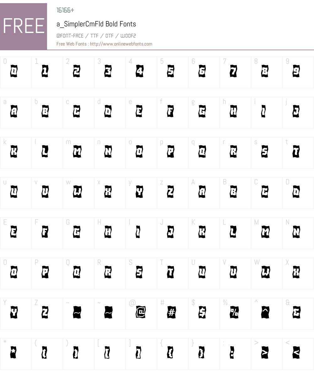 a_SimplerCmFld Font Screenshots