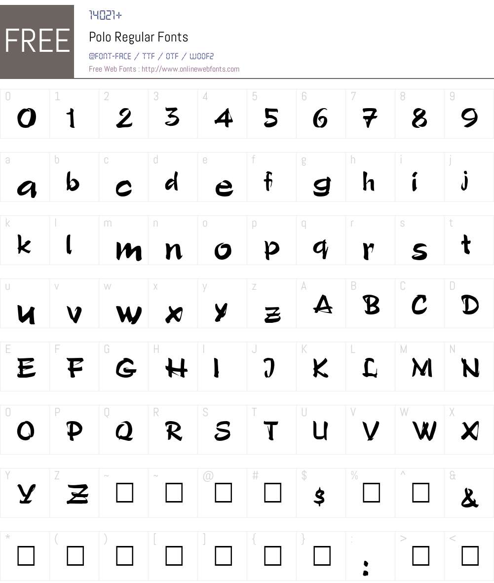 Polo Font Screenshots
