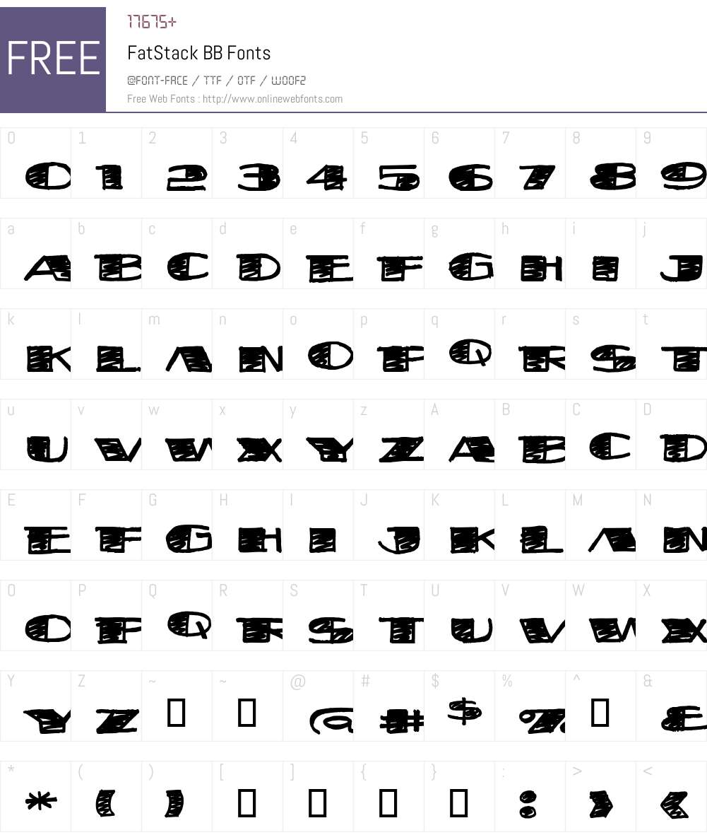 FatStack BB Font Screenshots