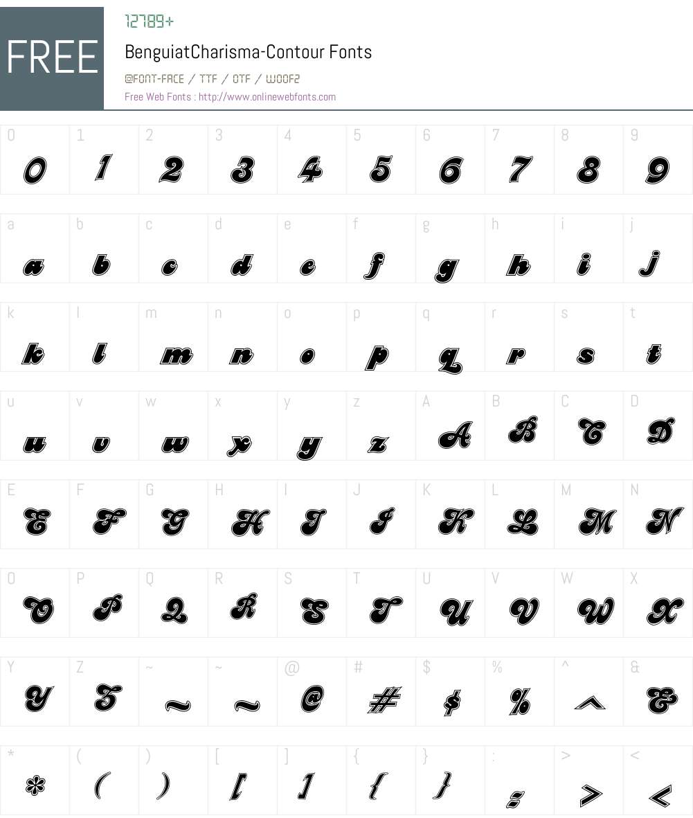 BenguiatCharisma Font Screenshots