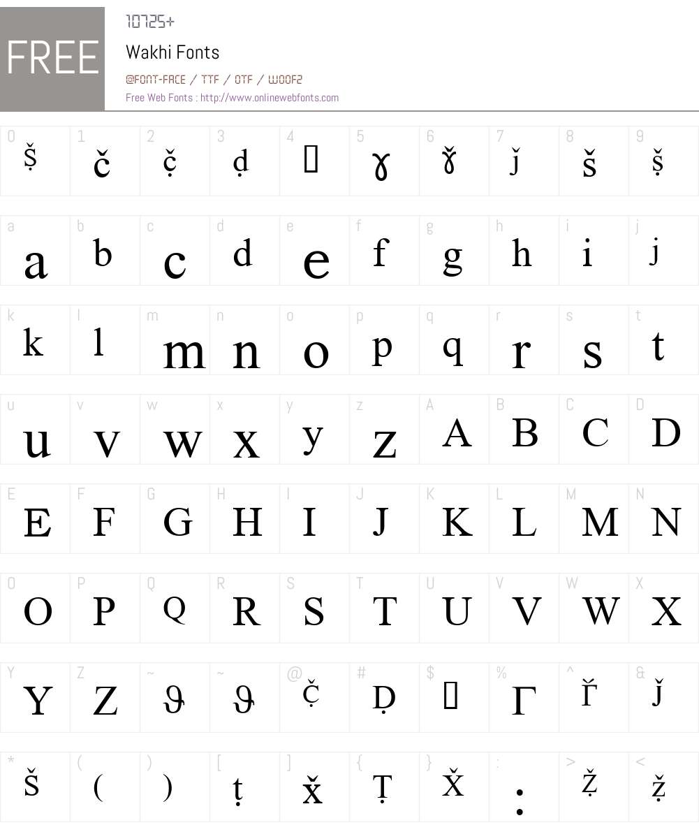 Wakhi Font Screenshots