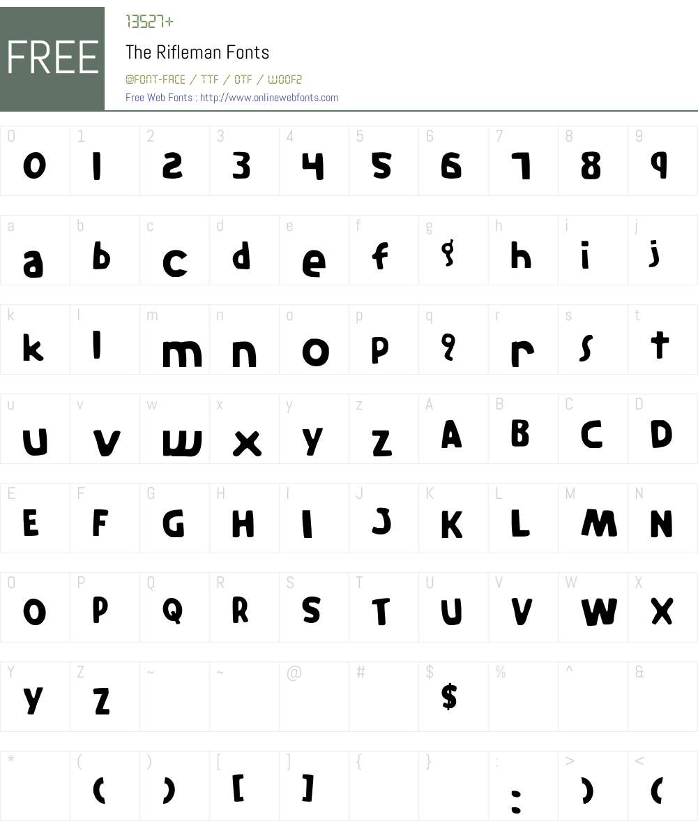 The Rifleman Font Screenshots