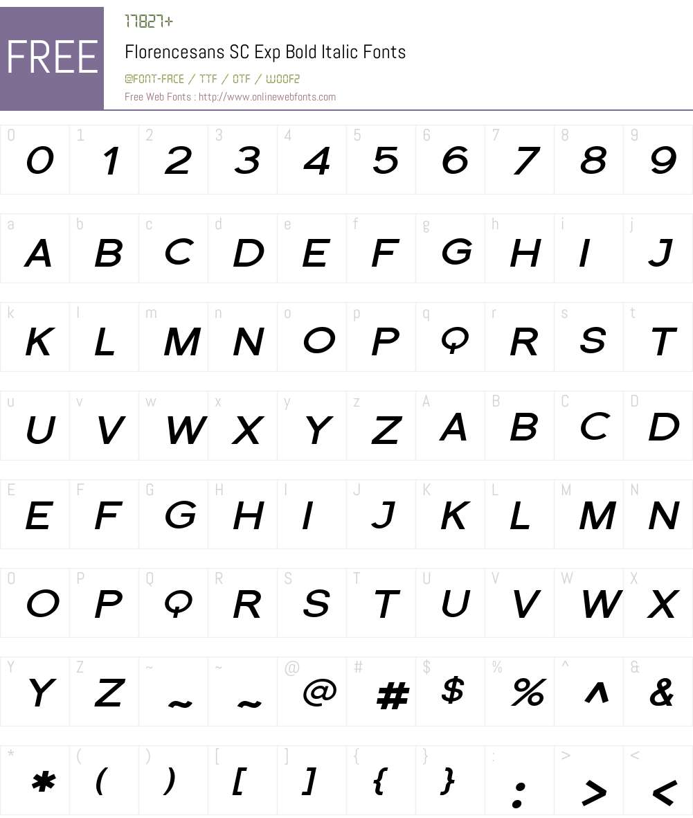 Florencesans SC Exp Font Screenshots
