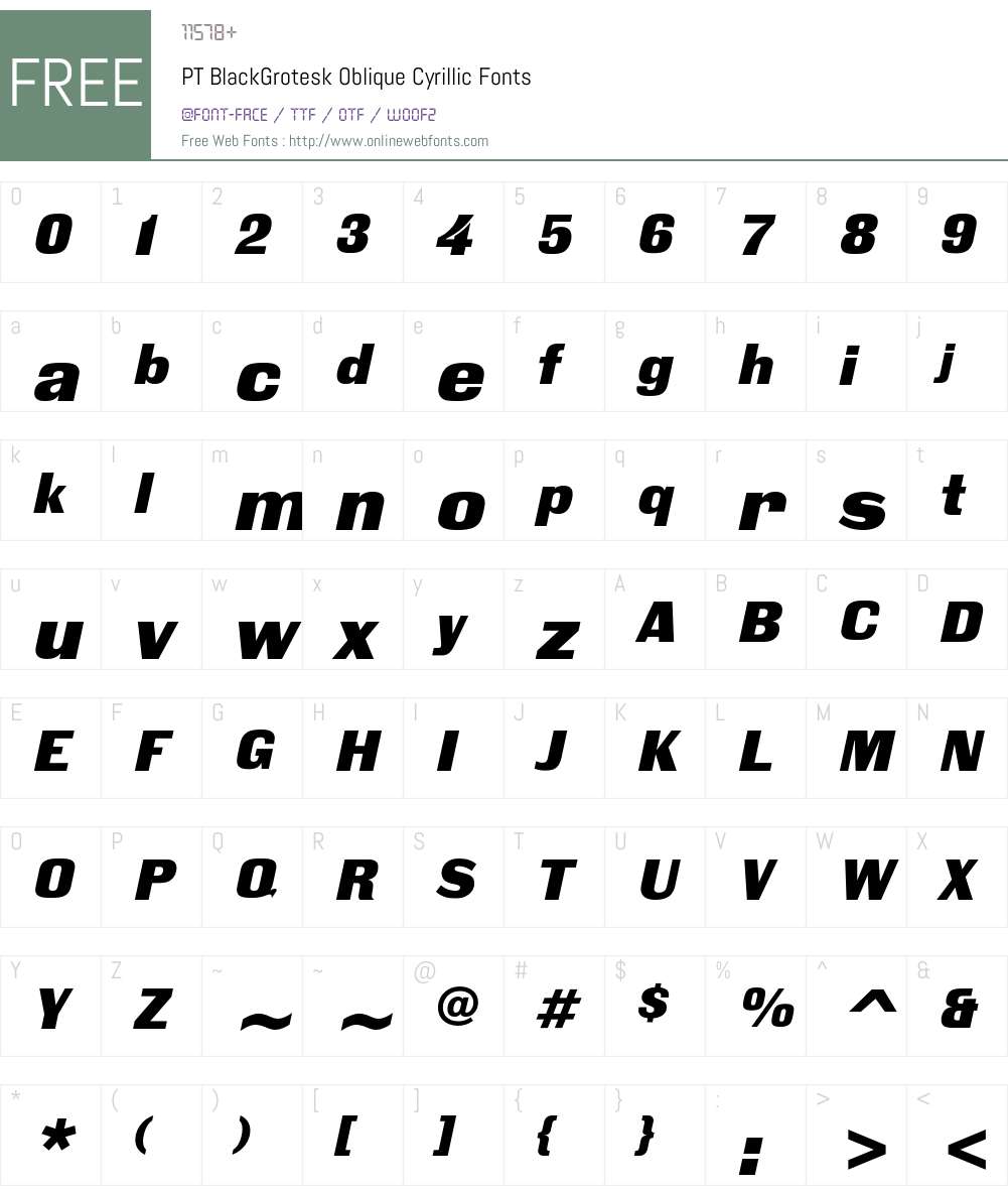 BlackGroteskC Font Screenshots