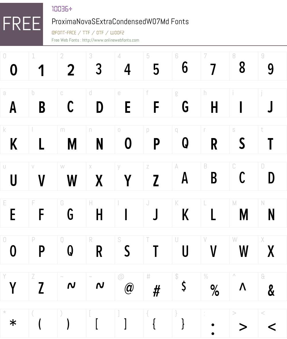 ProximaNovaSExtraCondensedW07-Md Font Screenshots