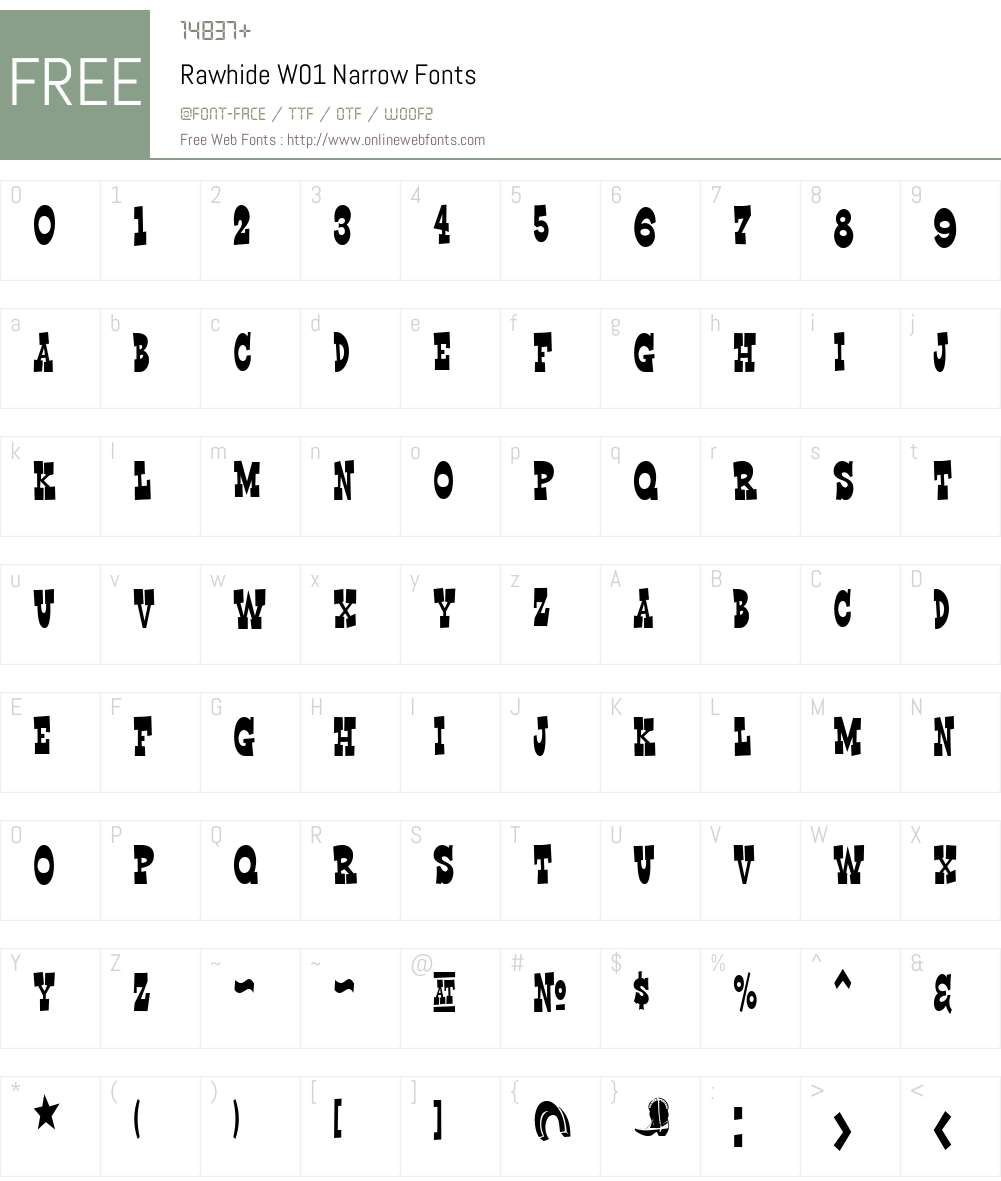 RawhideW01-Narrow Font Screenshots